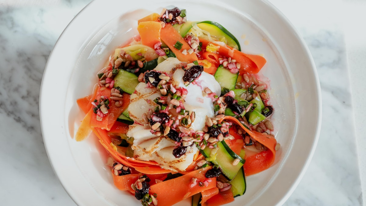 Preview — Cod with haskap sauce vierge
