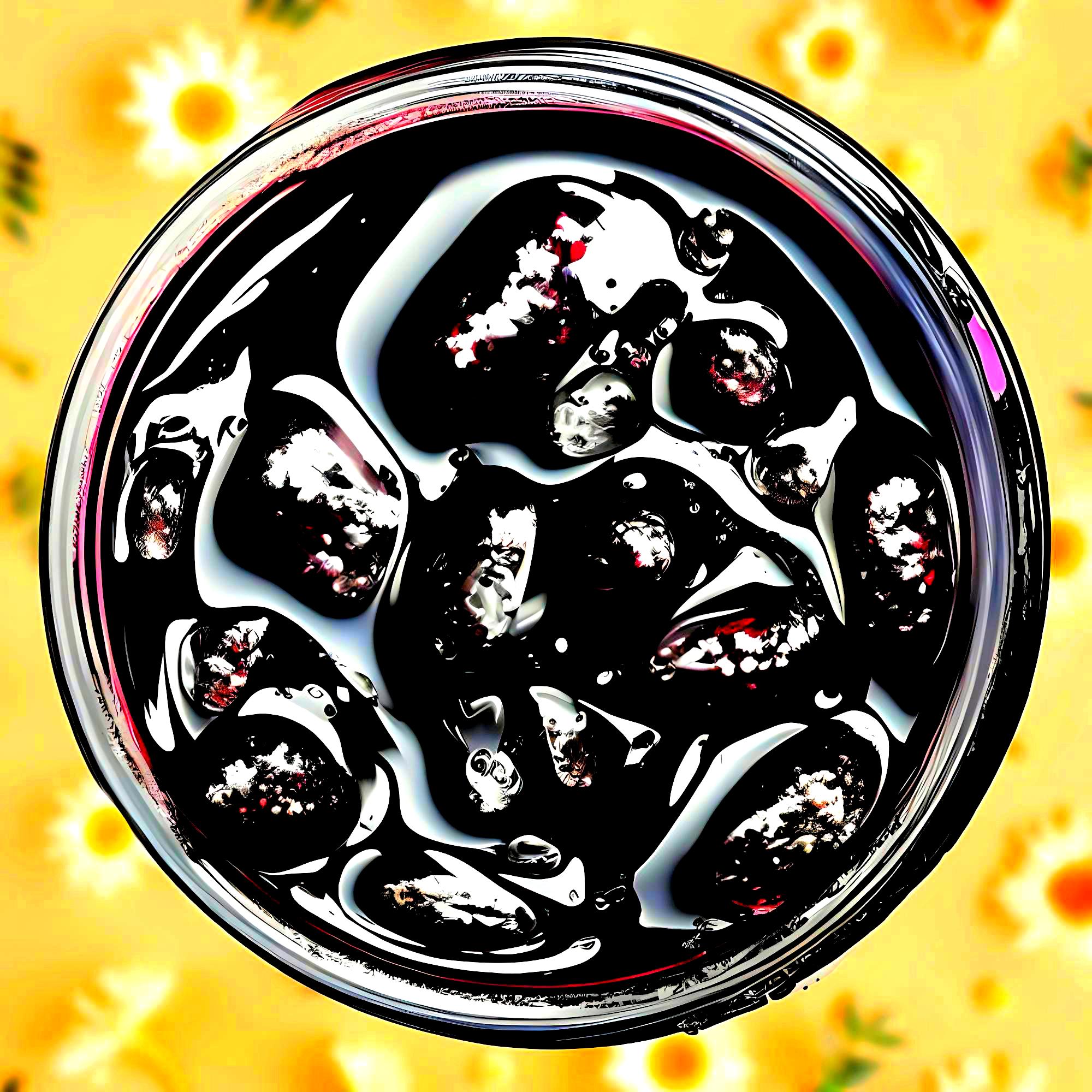 Dark fruit preparation in a bowl